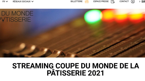 Streaming Coupe du monde de la pâtisserie